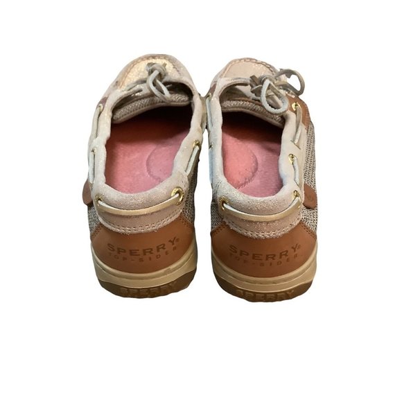 SPERRY Topsiders Tan & Gold Slip On Comfort Everyday Walking Shoe-Size 7.5 - Picture 6 of 14